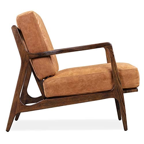 Cognac Tan Lounge Chair - Modern Elegance and Supreme Comfort