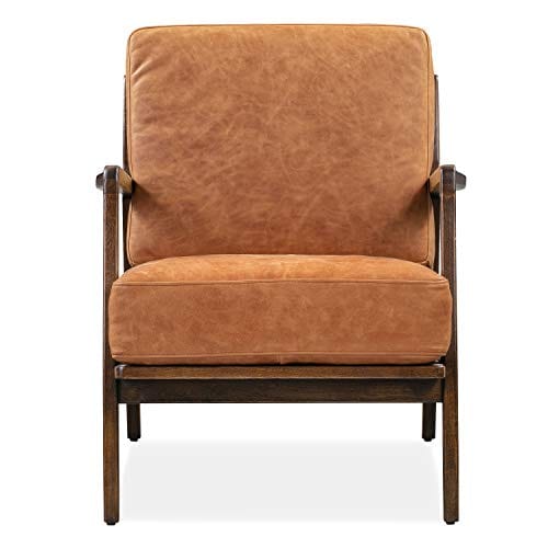 Cognac Tan Lounge Chair - Modern Elegance and Supreme Comfort