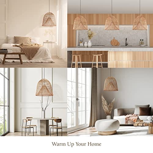 Handcrafted Rattan Pendant Light - Natural Beauty, Unique Design, Eco-Friendly Home Decor, Versatile Elegance, Quality Craftsmanship