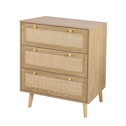 Handmade Rattan Chest of Drawers - Ample Storage Space, Bohemian Style, Durable Construction - Perfect for Bedroom, Living Room, Hallway - 31.5" x 15.75" x 36