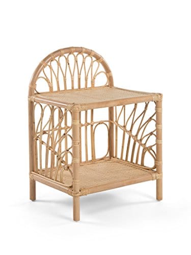 Natural Rattan Loop Nightstand - Medium Size - Versatile and Airy Design - Enhance Your Home Decor