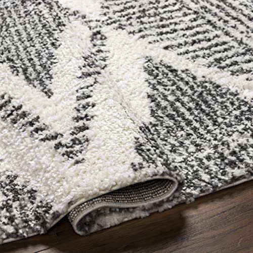 Plush Shag Charcoal Area Rug - 8'10" x 12' Cozy Polypropylene Rug for Luxurious Comfort