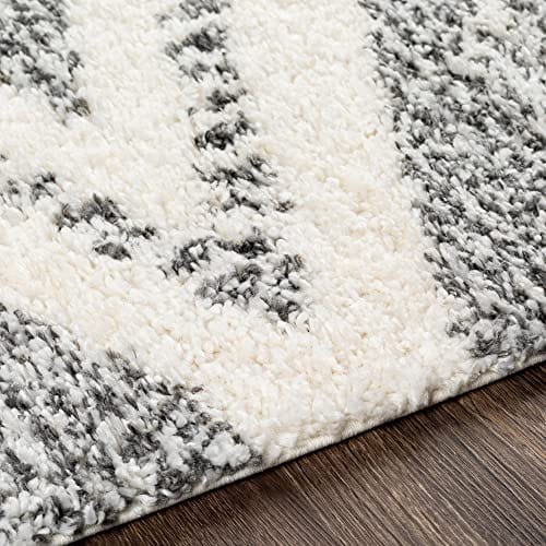 Plush Shag Charcoal Area Rug - 8'10" x 12' Cozy Polypropylene Rug for Luxurious Comfort