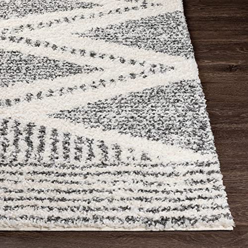 Plush Shag Charcoal Area Rug - 8'10" x 12' Cozy Polypropylene Rug for Luxurious Comfort