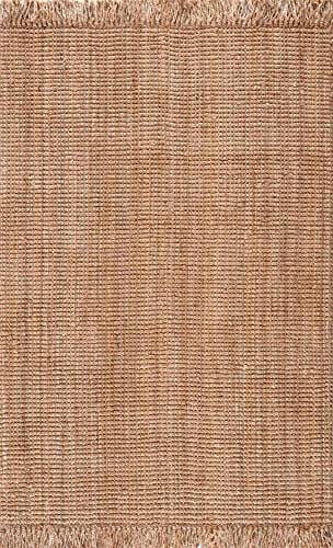 Sea Grass Jute Rug - Natural Fiber Sisal Area Rug - Rattan Wicker Look - Brown - 7'6" x 9'6"