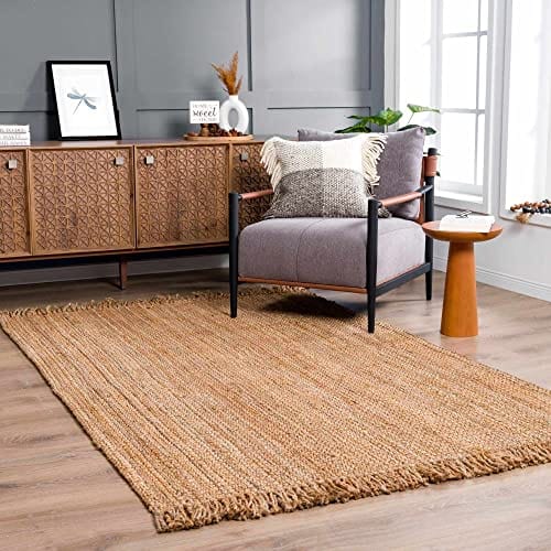 Sea Grass Jute Rug - Natural Fiber Sisal Area Rug - Rattan Wicker Look - Brown - 7'6" x 9'6"